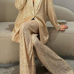 Sequined Wide-leg Pants