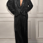 Sequined Suit Jacket And Trousers Set
