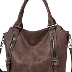 Retro style large capacity shoulder crossbody tote bag