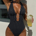 Sexy Polka-Dot Print Comfortable and Slimming One-Piece Swimsuit