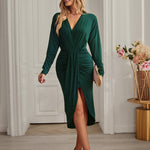 Zeagoo Elegant Irregular Slit Knit Dress for Women Casual Summer Vacation 2026