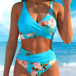 Women's Sexy Bikini Set with Tropical Floral Print