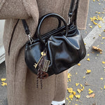 Lightweight crossbody handbag pleated cloud bag