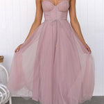 Modern-day Princess Chiffon Suspenders Party Maxi Dress