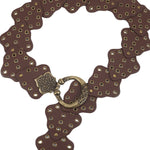 Fashionable and versatile leaf-stitched belt