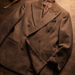 Simon Houndstooth Tweed Double-Breasted Blazer