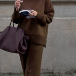 Long Sleeve Sweatshirt Casual Pocket Trousers Two-piece Set