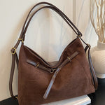 Vintage high-end suede multifunctional shoulder crossbody bag