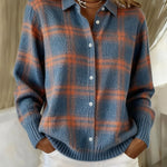 MARCOLLINE | RETRO PLAID SWEATER WITH CASUAL CONTRAST