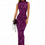 Tara Hughes | Leopard Print Bodycon Maxi Dress For Women