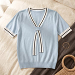 Mirella Tie-Neck Knit Top