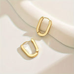 GEOMETRIC GOLD HOOP EARRINGS