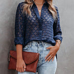 Zeagoo Long Sleeve Button Up Shirt Summer Sheer Tulle Top for Women Casual Loose Business Casual 2026 | Under