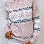 High-neck Snowflake Sweater