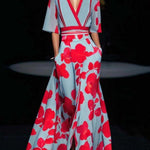 Elegant Mid Sleeve Maxi Dress