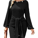 Zeagoo Women's Casual Knit Dress Long Sleeve Bodycon Dress