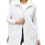 Zeagoo Women Fall Reversible Vests Coat Sleeveless Sherpa Fleece Jacket