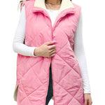 Zeagoo Women Fall Reversible Vests Coat Sleeveless Sherpa Fleece Jacket