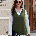 Zeagoo Sweater Vest Women Sleeveless V Neck Oversized Pullover