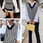 Zeagoo Sweater Vest Women Sleeveless V Neck Oversized Pullover