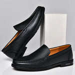 Corden Stitched Leather Loafers