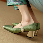 Isabella Pearl Strap Heels