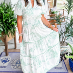 Eliza | Classic Toile Maxi Dress
