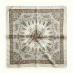 Earthy Tone Vintage Mandala Paisley Print Lightweight Square Boho Scarf