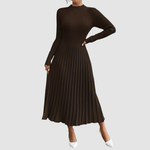 EVELYN GRACE | HIGH-NECK LONG-SLEEVE MAXI DRESS