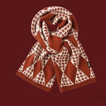 Christmas Fashion Retro Red Christmas Knitted Scarf