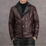 Calderon Sherpa-Lined Leather Jacket