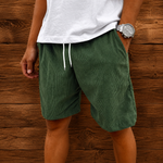 Ribbed Corduroy Drawstring Shorts