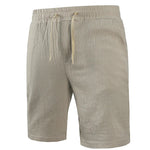 Men's Cotton Linen Shorts | Lightweight Breathable Summer Essential | Classic Solid Style