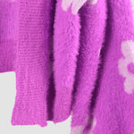 Zeagoo Women's Cute Daisy Knit Cardigan Long Sleeve Casual Flower Open Front Sweater Tops