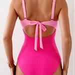 Contrast Patchwork One-Piece Swimsuit