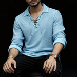 Santorini Lace Knit Polo Sweater