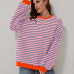 ROXANNE™ - Striped Oversized Sweatshirt