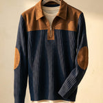 Lorenzo Cotton Rib-Knit Quarter-Zip