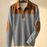 Lorenzo Cotton Rib-Knit Quarter-Zip