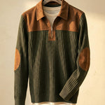 Lorenzo Cotton Rib-Knit Quarter-Zip