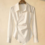 Bianca Linen-Blend Wrap Blouse