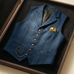 Tiziano Windowpane Lapel Vest