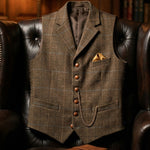 Tiziano Windowpane Lapel Vest