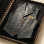Tiziano Windowpane Lapel Vest