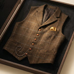 Tiziano Windowpane Lapel Vest