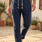 Raffaele Linen Drawstring Trousers