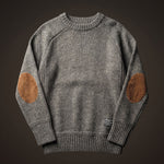 Massimo Elbow-Patch Crewneck Sweater
