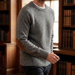 Massimo Elbow-Patch Crewneck Sweater