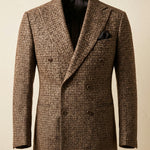Simon Houndstooth Tweed Double-Breasted Blazer