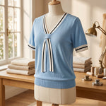 Mirella Tie-Neck Knit Top